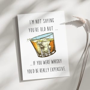 Carte d'anniversaire, 50e carte d'anniversaire drôle, carte d'anniversaire pour papa, grand-père, carte d'anniversaire drôle 50e anniversaire, homme de 50 ans, vieux whisky,