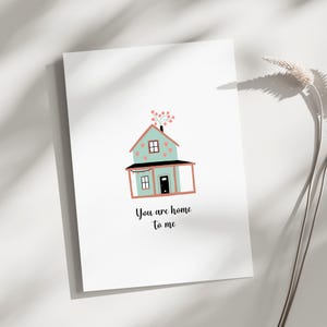 Carte d'anniversaire, Saint Valentin, carte d'amour, anniversaire romantique, carte Je t'aime pour petite amie, femme, petit ami, mari, tu es ma maison