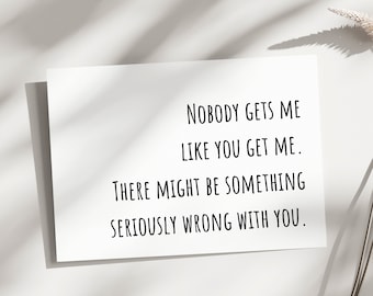 Best friend card, just because card, bestie birthday card, best friend thank you card, card for best friend, thank you for being my person