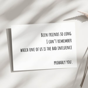 Carte meilleur ami, juste parce que carte, carte d'anniversaire bestie, carte de remerciement meilleur ami, carte pour meilleur ami, merci d'être ma personne