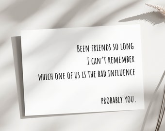 Best friend card, just because card, bestie birthday card, best friend thank you card, card for best friend, thank you for being my person