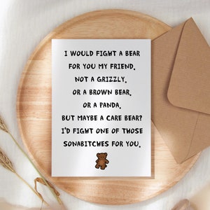 Carte meilleur ami, juste parce que carte, carte d'anniversaire bestie, carte de remerciement meilleur ami, carte pour meilleur ami, merci d'être ma personne