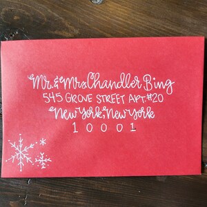 Hand Lettered Christmas Card Envelopes