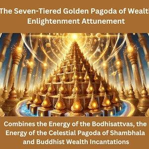 Die Sieben-Tiered Goldene Pagode der Reichtum Erleuchtung Einstimmung