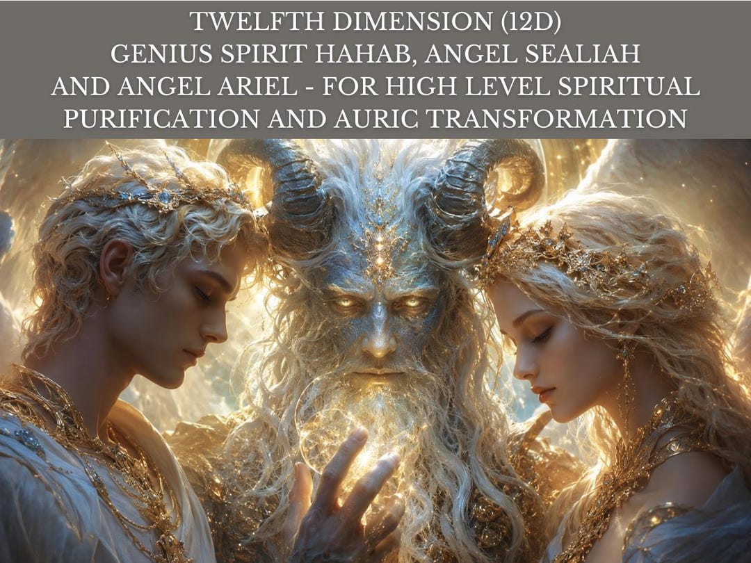Twelfth Dimension (12D) Genius Spirit Hahab, Angel Sealiah and Angel ...