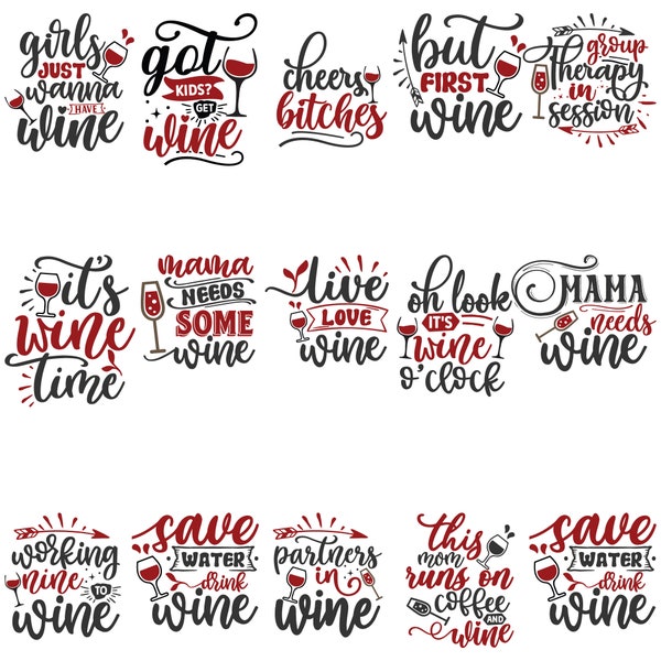 wine svg bundle, wine clipart, wine glass svg, wine sayings svg, wine quote svg, funny wine sayings, funny wine quotes, alcohol svg