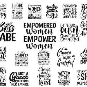 Frauen Empowerment Bundle SVG, motivierend svg, positive Zitate svg, Mädchen Zitate svg, Girl Power, Boss Lady, Königin svg, geschnitten Datei für Cricut