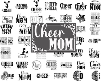 Cheer Mom SVG, projekt cheerleaderki (pobranie cyfrowe)