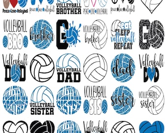 Volleyball Svg Png, Team Template, Volleyball Bundle, Volleyball Shirts, Personalized svg, Team Logo svg, Retro Volleyball svg, Shirt svg