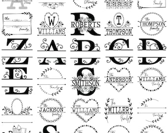 Monogram Letters Svg, Split Monogram Names, Font Monogram Svg, Monogram Svg Files, Monogram Svg Bundle, Cut Files for Cricut, Monogram Font