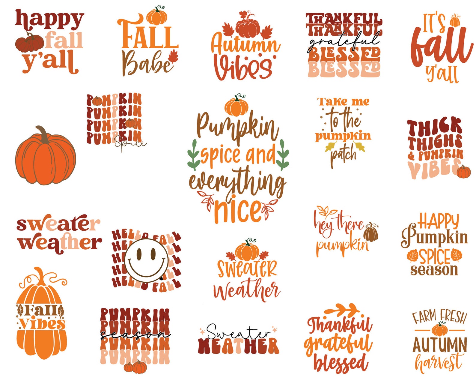 Fall SVG Fall SVG Bundle Autumn Svg Thanksgiving Svg Fall - Etsy