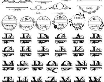 Monogram Letters Svg, Split Monogram Names, Font Monogram Svg, Monogram Svg Files, Monogram Svg Bundle, Cut Files for Cricut, Monogram Font