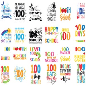 Gifts for Teachers, Svg Files for Cricut, Cricut, Kids Shirt, Silhouette, Cut Files for Cricut, 100 Days of School, 100th Day of School
