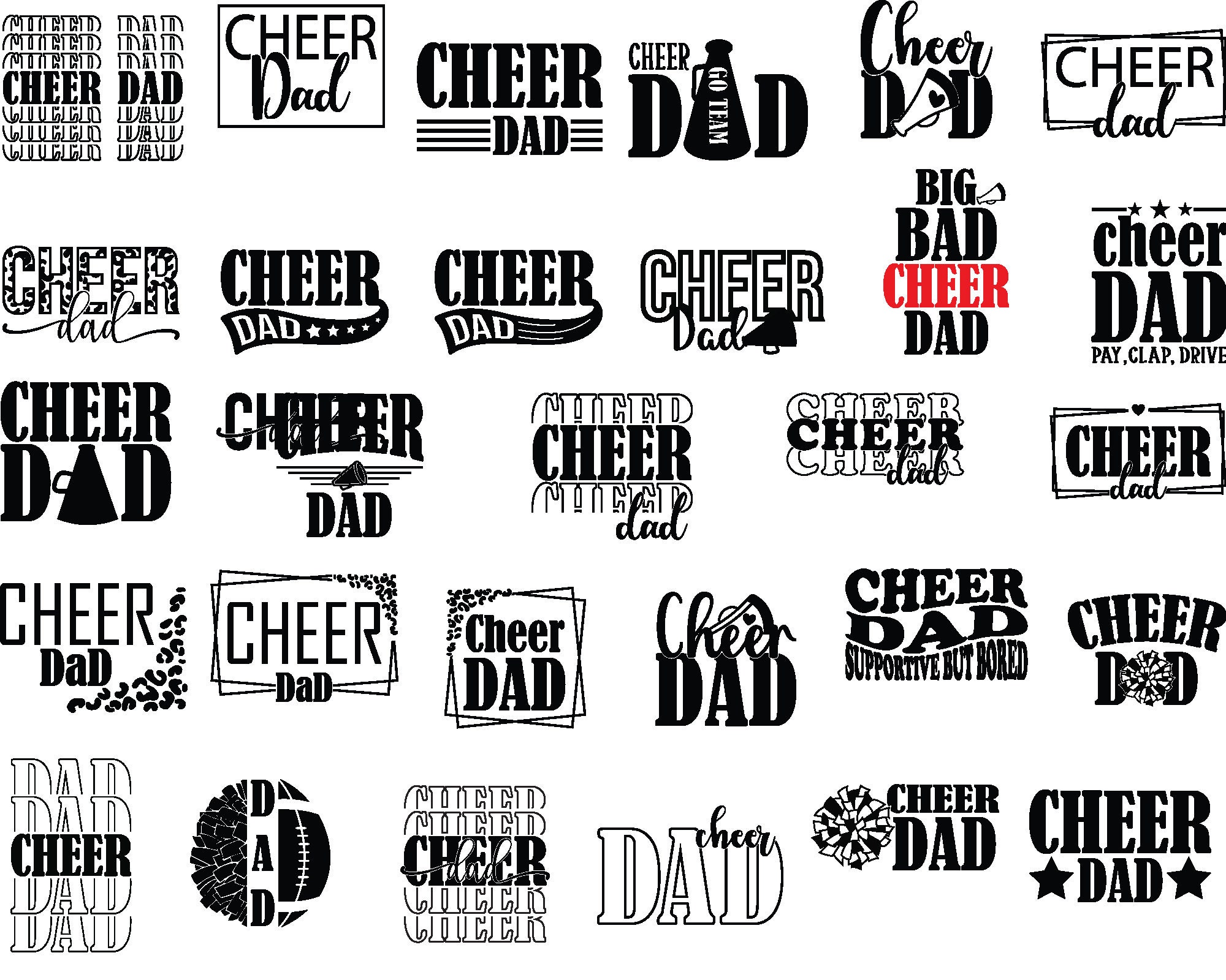 Cheer Dad Svg, Cheerleader Svg, Cheer Svg, Cheerleading Svg, Cheer Dad