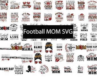 Football Mom SVG Bundle, Game Day Shirt Designs (Digital Download)