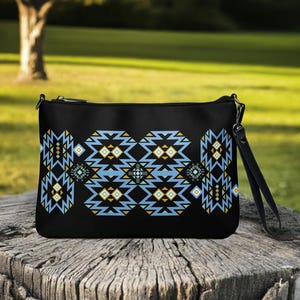 Cerulean Zunilee Damen Tribal Crossbody Schulter Geldbörse, Elegante Vegan Leder Wristlet Wallet Abendtasche für Arbeit & besondere Anlässe