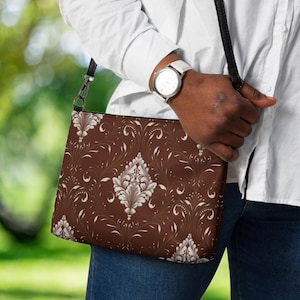 Scarlet Grace Damen Tribal Crossbody Schulter Geldbörse, Elegante Vegan Leder Armband Brieftasche Abendtasche für das Leben Arbeit & besondere Anlässe