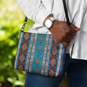 Anoan's Ellipse Damen Floral Crossbody Schulter Geldbörse, Elegante Vegan Leder Wristlet Wallet Abendtasche für das Leben Arbeit & besondere Anlässe