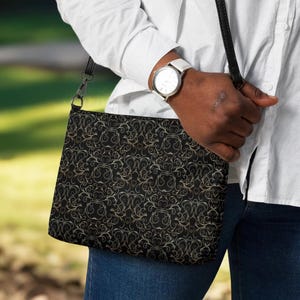 Everlight Night Damen Floral Crossbody Schulter Geldbörse, Elegante Vegan Leder Armband Abendtasche für das Leben Arbeit & Besondere Anlässe
