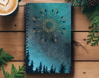 Solaris Fields, Personal Memoir, Soft-Cover Journal, Dotted Page Spiral Notebook, Coil Notebook, Artistic Journal, Self Care Gift, Journal