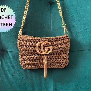 Designer Crochet Bag Pattern | Crochet Purse Pattern | Crochet Handbag Pattern | Crochet Tote Bag Pattern | Handmade bag | PDF Pattern