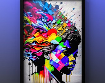 Rainbow Reverie - impressão digital / download de arte ai