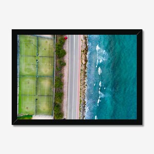 Tennis Courts and the Sea,  Puerto Pollensa, Majorca. Digital print / download