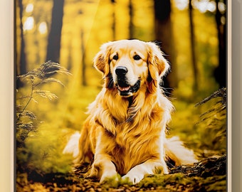 Golden Serenity - impressão digital / download de arte ai