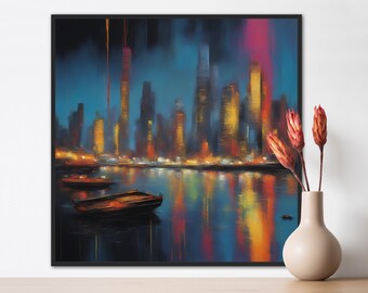 The River and the City - ai art digital print