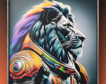 The Majestic Astronaut - ai art digital print / download