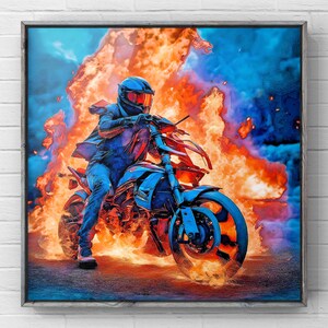 Blazing Velocity - ai art digital print / download