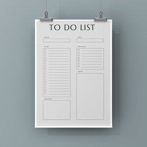 Tägliche To Do Liste - Download / Printable