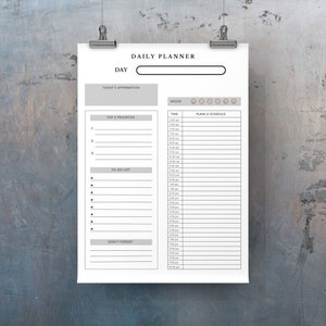 Tägliche To Do Liste - Download / Printable