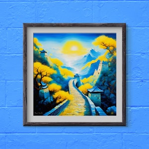 The Great Wall if China - 2 x ai art digital print / download