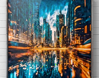Neon Dreams - ai art digital print / download