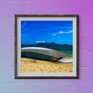 A beached boat in Puerto Pollensa, Majorca. Digital print / download