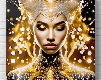 Golden - impressão digital / download de arte ai