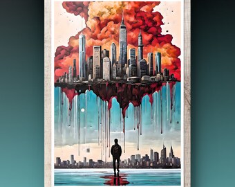 The City Above - ai art digital print / download
