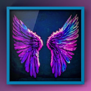 Purple Wings - ai art digital print / download