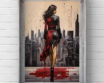 The City at Night - ai art digital print / download