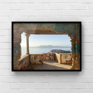 Formentor Bay viewed from Ruïnes d&#39;en Colomer in Puerto Pollensa, Majorca. Digital print / download