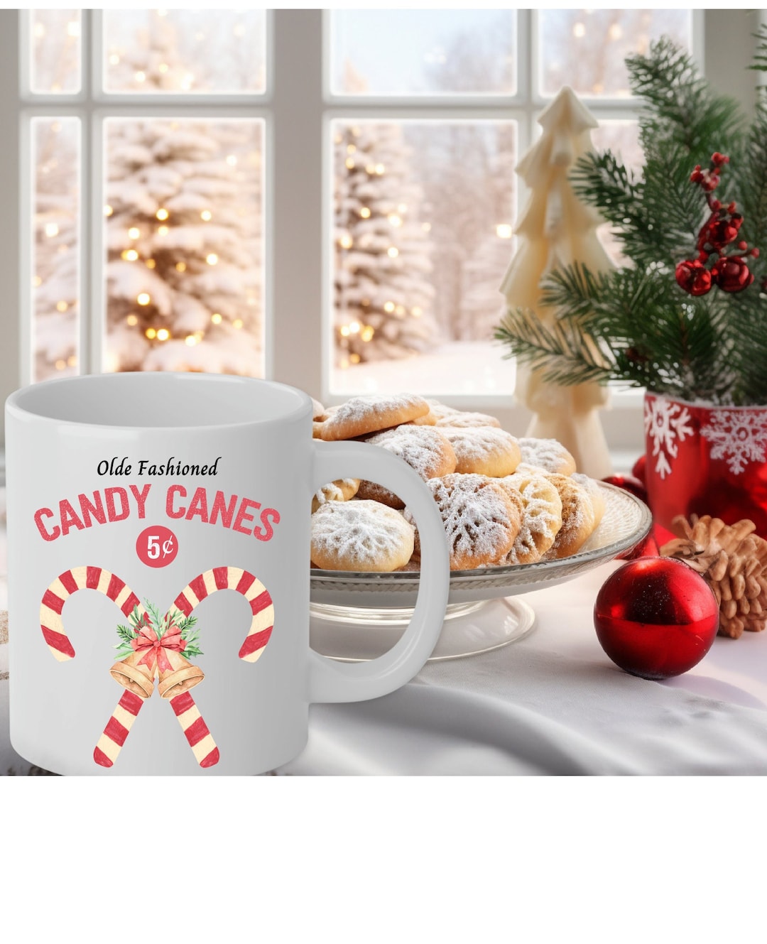 Christmas Mugs / Candy Cane Mugs/ Hot Cocoa Mugs / Secret Etsy