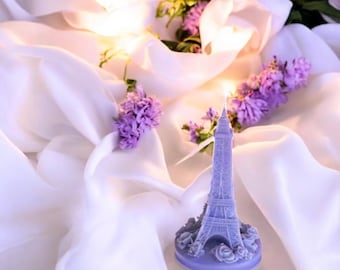 Paris Eiffel Tower Candle Set: Soy Wax, Parisian Decor, Party Favors