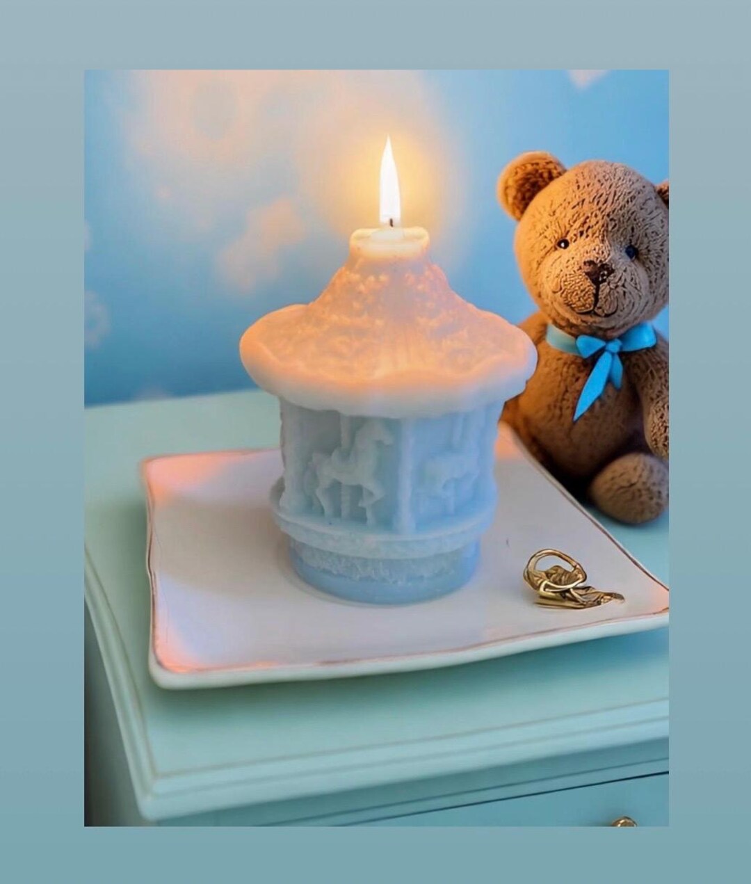 Carousel Soy Candle: Custom Scented Baby Shower Favor (pack of 6) - Etsy