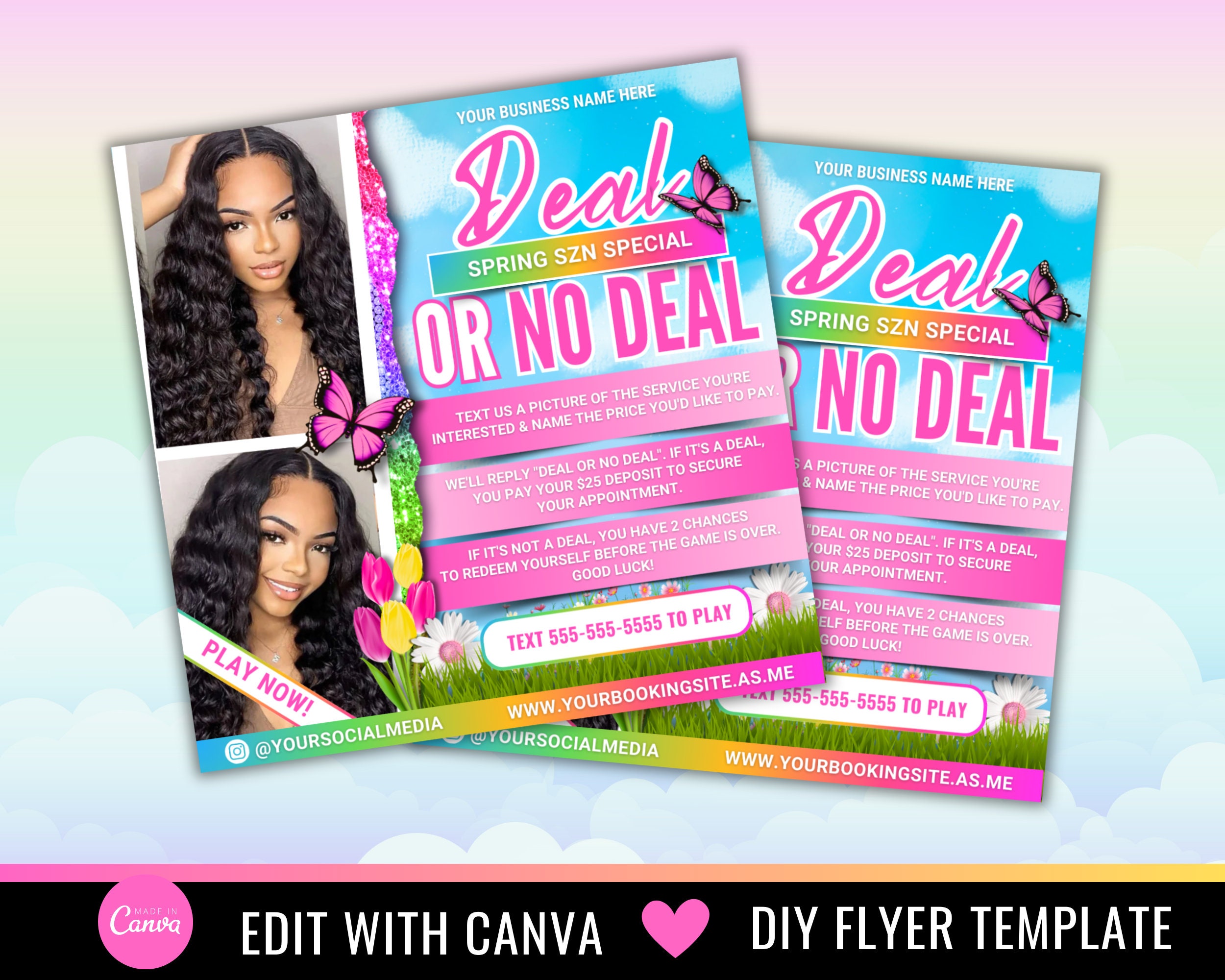 Spring Deal or No Deal Flyer, Spring Booking Flyer, Spring Deal Game ...