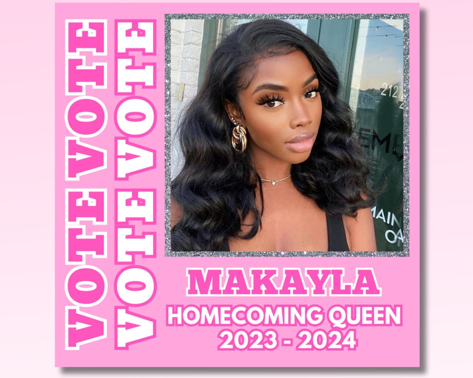 Vote Homecoming Queen Flyer Class Student Council Campaign - Etsy
