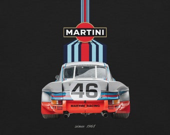 Porsche Martini Racing Stripes Tee, Retro 911 Shirt