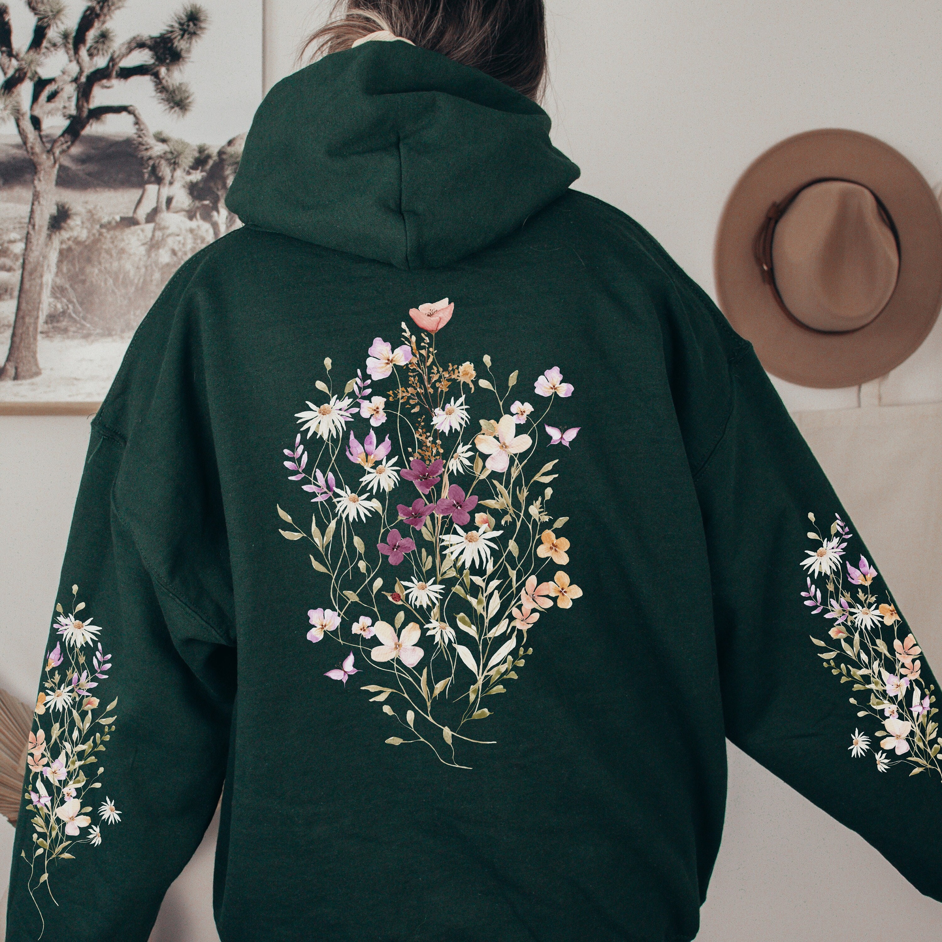 Cottagecore Pressed Flower Hoodie, Fairycore Floral Sweater, Garden Lover Wildflower Hooded Sweatshirt, Sleeve Print Sweatshirt - Etsy Cottagecore Pressed Flower Hoodie, Fairycore Floral Sweater, Garden Lover Wildflower Hooded Sweatshirt, Sleeve Print Sweatshirt - Etsy