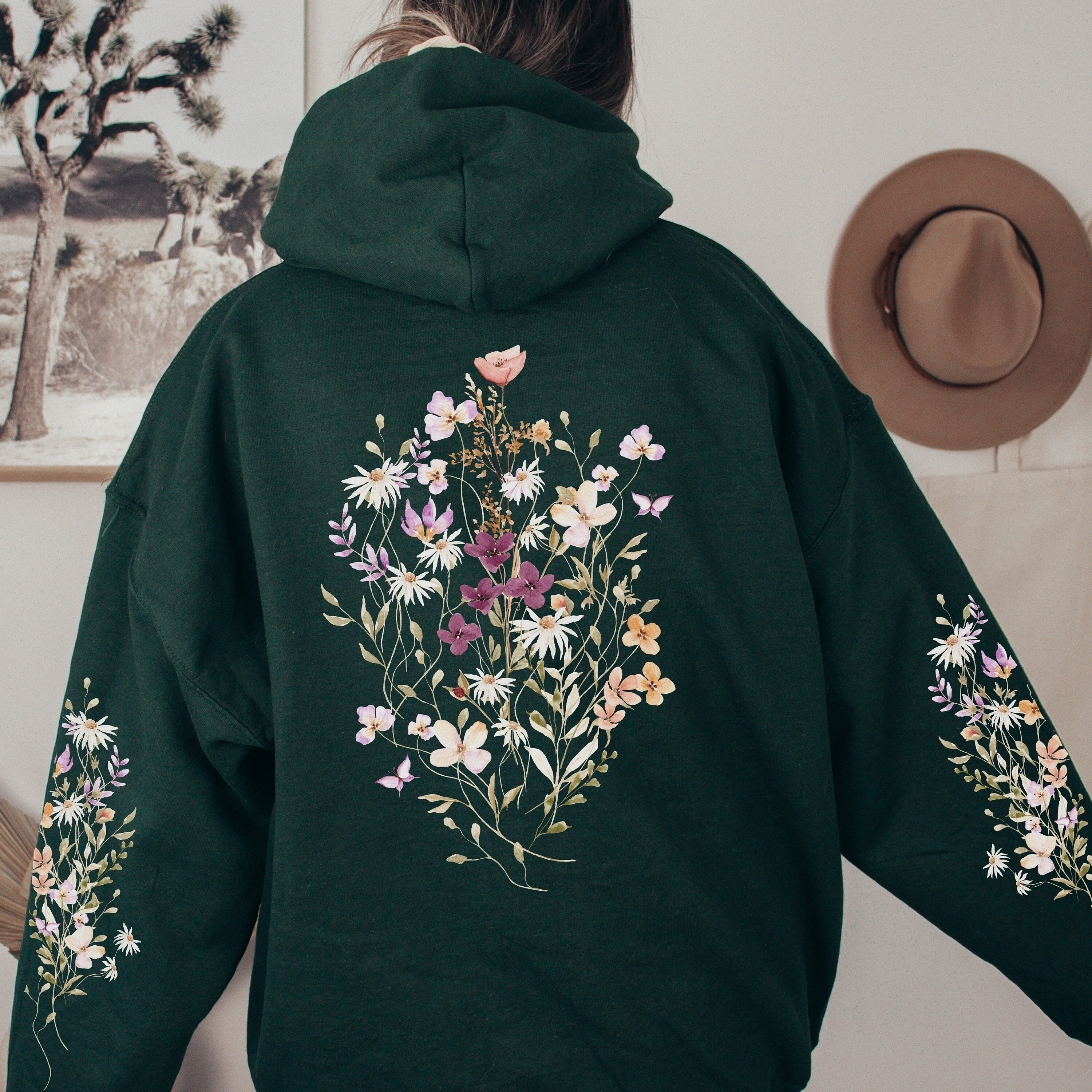 Print Hoodie - Etsy Floral