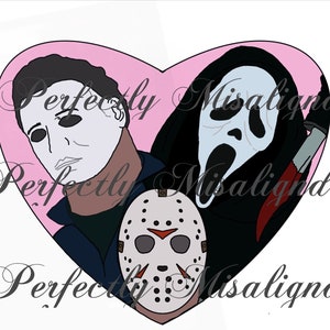 Horror ghost face digital print